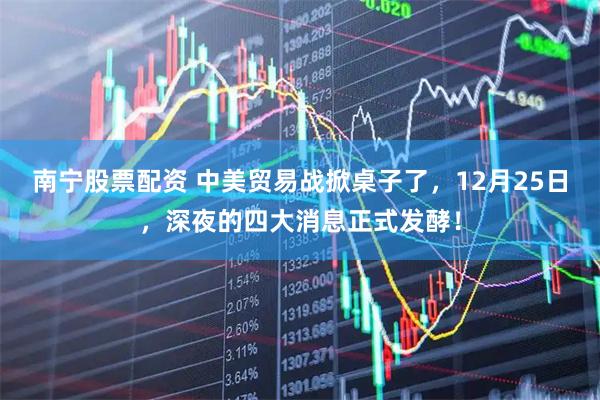 南宁股票配资 中美贸易战掀桌子了，12月25日，深夜的四大消息正式发酵！
